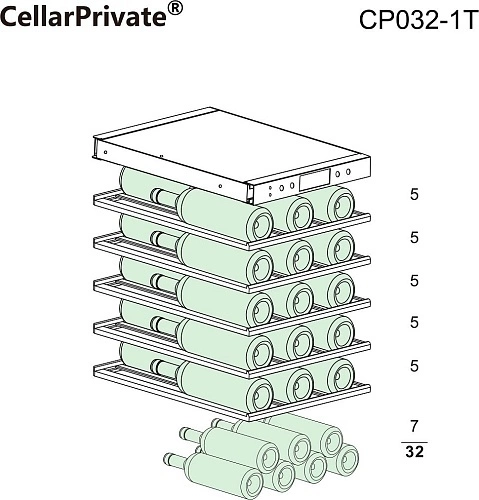 Шкаф винный CELLARPRIVATE CP032-1T — изображение 3