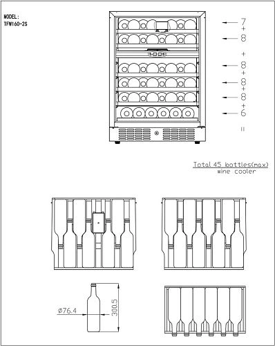 Шкаф винный TEFCOLD TFW200-2S — изображение 4
