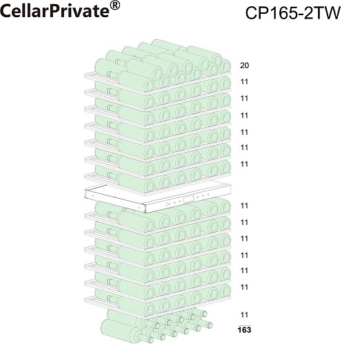 Шкаф винный CELLARPRIVATE CP165-2TW — изображение 3