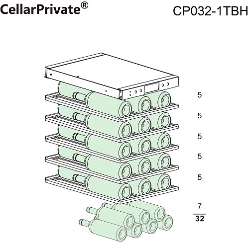 Шкаф винный CELLARPRIVATE CP032-1TBH — изображение 3