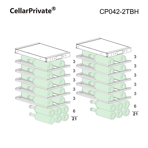 Шкаф винный CELLARPRIVATE CP042-2TBH — изображение 3