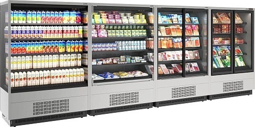 Витрина холодильная CARBOMA FC20-07 VM 0,7-1 0300 Light фронт X0 версия 2.0 9006-9005 — изображение 4