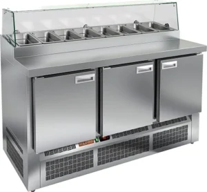 Стол для пиццы HICOLD PZE1-111/GN (1/3H) M со стеклом