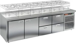 Стол холодильный HICOLD SN 1122 BR2 BT LT под тепловое оборудование