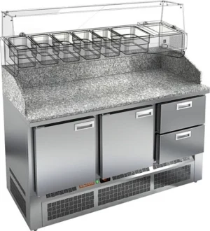 Стол для пиццы HICOLD PZE3-112/GN камень