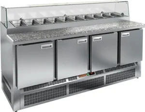 Стол для пиццы HICOLD PZE1-1111/GN (1/3H) камень со стеклом