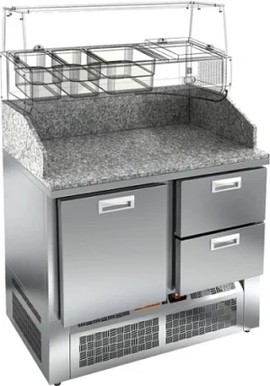 Стол для пиццы HICOLD PZE3-B2/GN камень