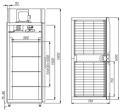 Шкаф морозильный CARBOMA F1400 INOX — изображение 2