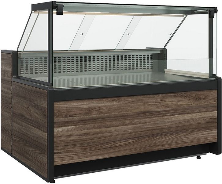 Витрина морозильная Carboma GC111 SL 1,5-1 (газлифт, 1008 Темный дуб)