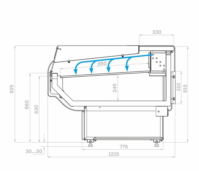 Холодильная витрина Carboma G120 SM 2,0-2 (открытая) (3004) — изображение 2