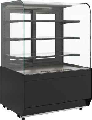 Витрина нейтральная Carboma Radius KR70 N 1,3-1 Light (Techno 9005)