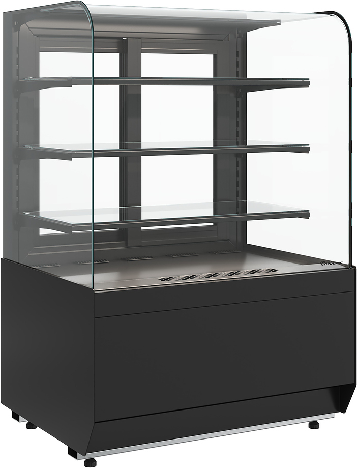 Витрина нейтральная Carboma Radius KR70 N 1,3-1 Light (Techno 9005)